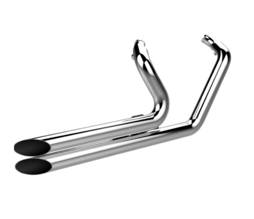 Khrome Werks - Khrome Werks Drag Style Exhaust System - Slash-Cut - Chrome - 200310