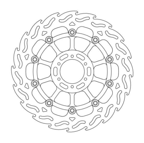 Moto-Master - Moto-Master Flame Brake Disc - 113019