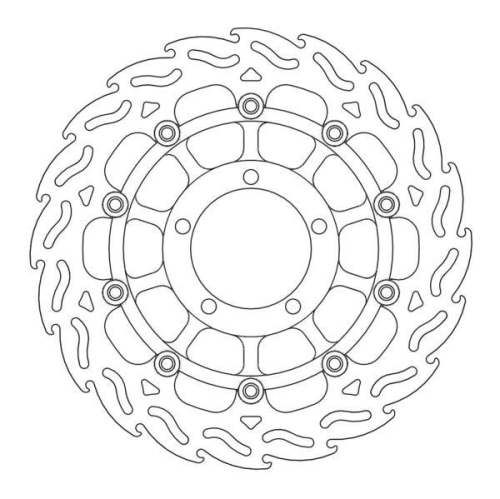 Moto-Master - Moto-Master Flame Brake Disc - 113052