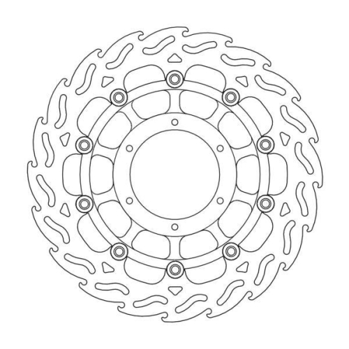 Moto-Master - Moto-Master Flame Brake Disc - 113095