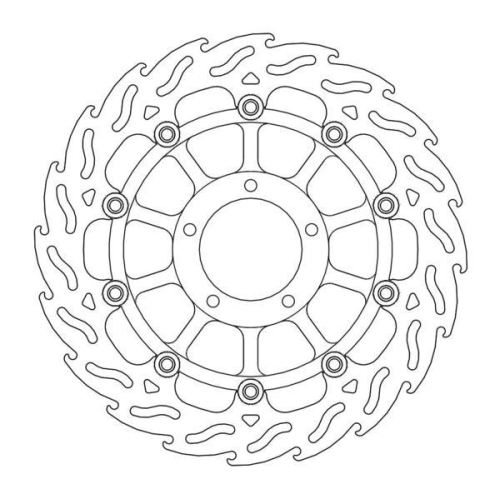 Moto-Master - Moto-Master Flame Brake Disc - 113089
