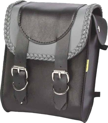 Willie & Max - Willie & Max Gray Thunder Braided Sissy Bar Bag - 58446-20