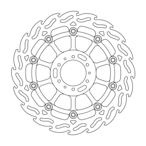 Moto-Master - Moto-Master Flame Brake Disc - 113011