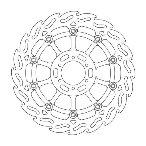 Moto-Master - Moto-Master Flame Brake Disc - 113016