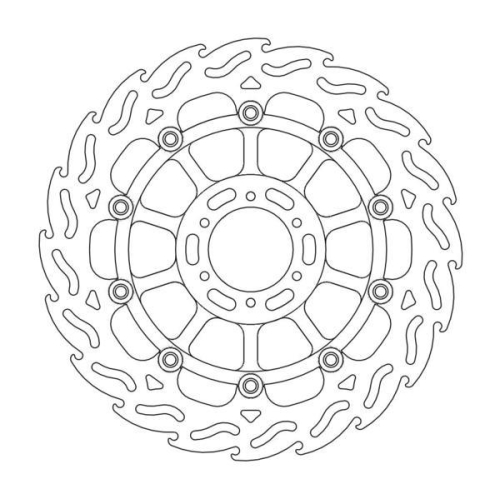 Moto-Master - Moto-Master Flame Brake Disc - 113014