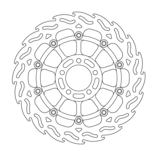 Moto-Master - Moto-Master Flame Brake Disc - 113032