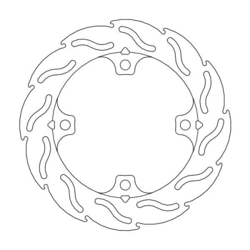 Moto-Master - Moto-Master Flame Brake Disc - 110414