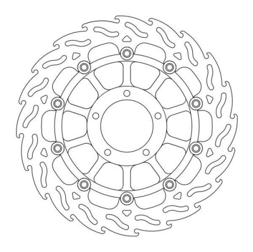 Moto-Master - Moto-Master Flame Brake Disc - 113090