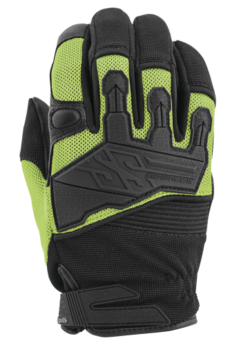 Speed & Strength - Speed & Strength Hammer Down Leather-Mesh Gloves - 872288 - Green - Small