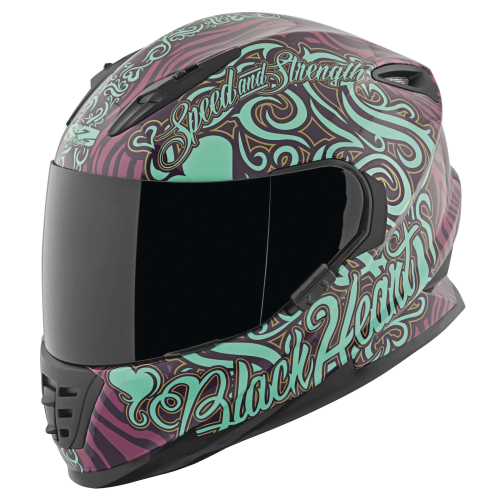 Speed & Strength - Speed & Strength SS1310 Black Heart Helmet - 874867 - Gloss Purple/Teal - Small