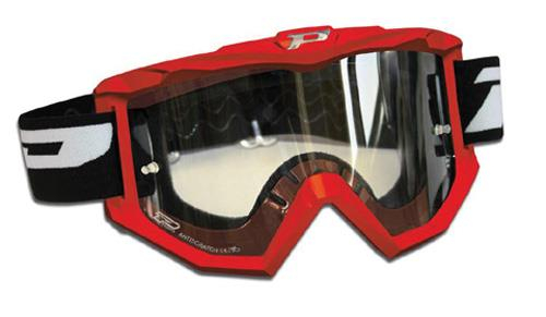 Pro Grip - Pro Grip 3201 Dual Race Line Goggles with Anti-Scratch Lens - 3201RD - Red - OSFM