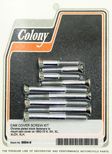 Colony - Colony Cam Cover Screw Kit - Slotted Chrome - 8894-9