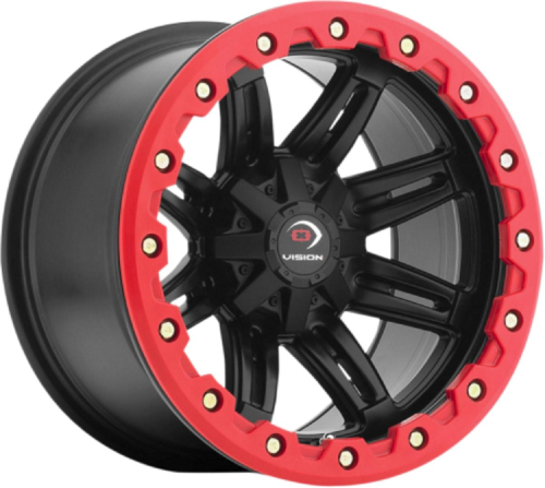 Vision Wheel - Vision Wheel 551 Front Wheel - 14x7 - 4+3 Offset - 4/156 - Black/Red - 551147156MBR4