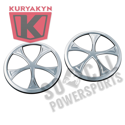 Kuryakyn - Kuryakyn Front Speaker Grills - Vortex - 7375