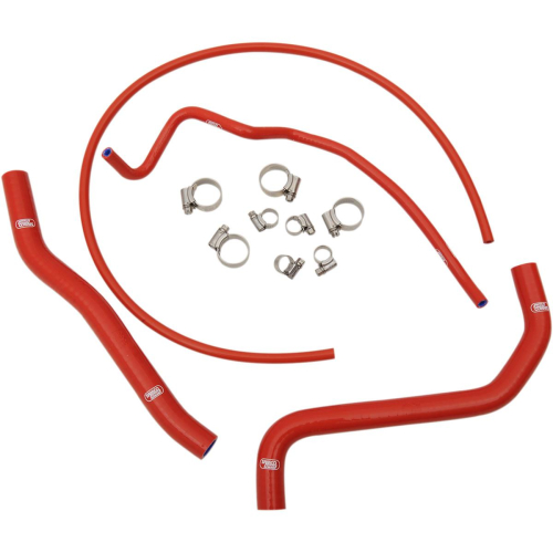Moose Racing - Moose Racing Radiator Hose/Clamp Kit - Red - 1902-1177
