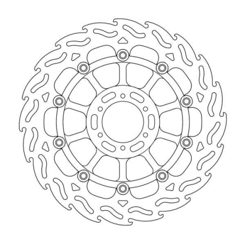 Moto-Master - Moto-Master Flame Brake Disc - 113038