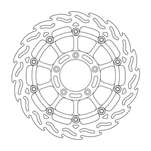 Moto-Master - Moto-Master Flame Brake Disc - 113049