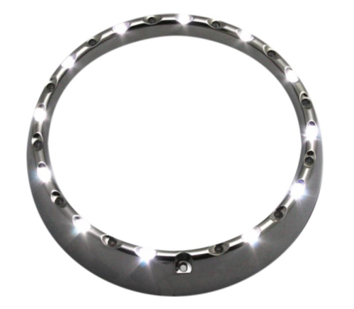 Custom Dynamics - Custom Dynamics 7in. LED Halo Headlight Trim Rings with Built-In Turn Signals - Chrome - CDTB-7TR-2C