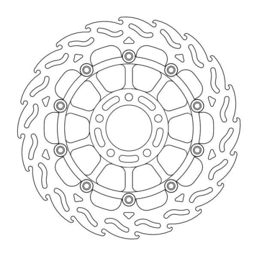 Moto-Master - Moto-Master Flame Brake Disc - 113025