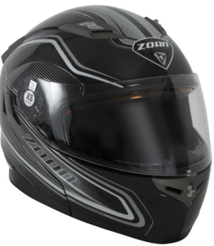 Zoan - Zoan Flux 4.1 Commander Graphics Snow Helmet with Double Lens Shield - 137-127SN - Silver - Medium
