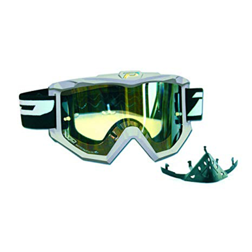 Pro Grip - Pro Grip 3201 Dual Race Line Goggles with Anti-Scratch Lens - 3201SV - Silver - OSFM