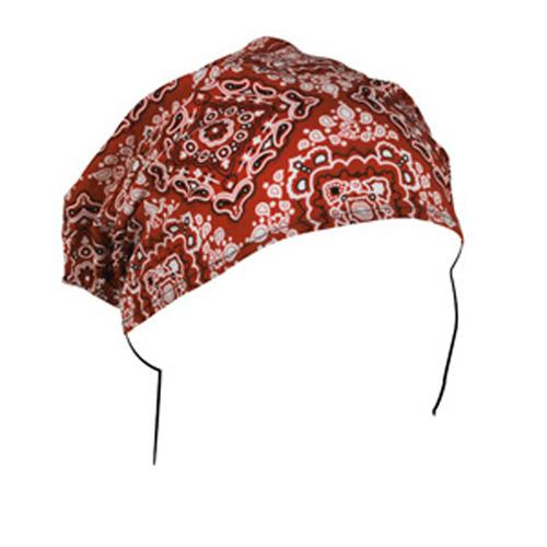 Zan Headgear - Zan Headgear 100% Cotton Headwraps - HBW106 - Red Paisley - OSFM