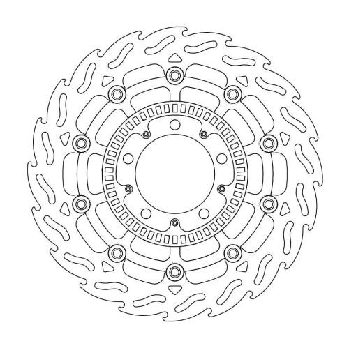 Moto-Master - Moto-Master Flame Brake Disc - 112073
