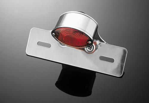 Highway Hawk - Highway Hawk Mini Cateye Tail Light with Plate Holder - HH-68-333