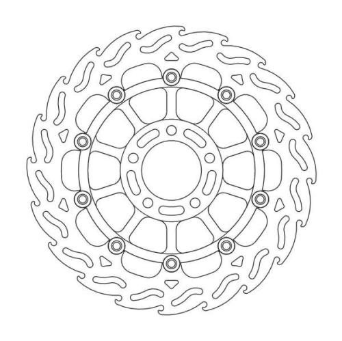Moto-Master - Moto-Master Flame Brake Disc - 113006