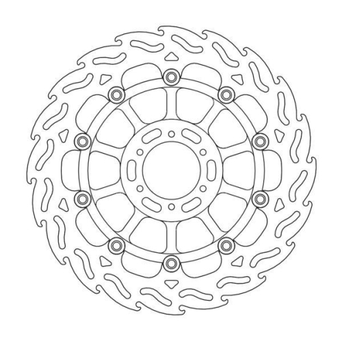 Moto-Master - Moto-Master Flame Brake Disc - 113033