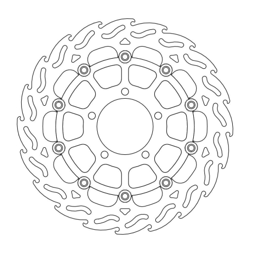 Moto-Master - Moto-Master Flame Brake Disc - 112057