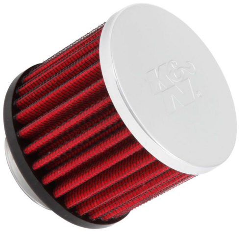 K&N Engineering - K&N Engineering Rubber Base Crankcase Vent Filter - 1-3/8in. Flange - Chrome End Cap - 62-1440