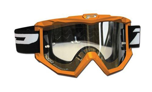 Pro Grip - Pro Grip 3201 Dual Race Line Goggles with Anti-Scratch Lens - 3201OR - Orange - OSFM