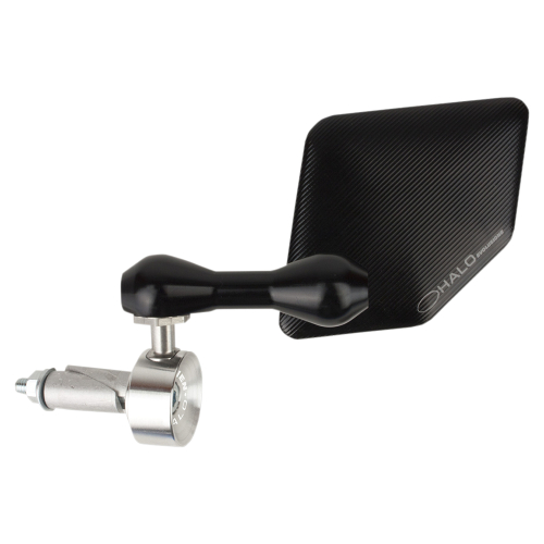 Driven Racing - Driven Racing Halo Left Side Bar End Mirror - Stainless Steel - Silver - DHBMLSL