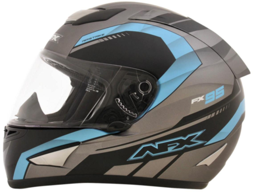 AFX - AFX FX-95 Airstrike Helmet - 01018556 - Frost Gray/Light Blue Airstrike - Small