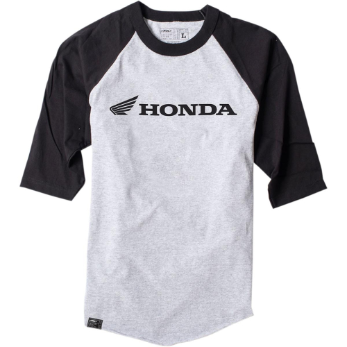 Factory Effex - Factory Effex Honda Baseball T-Shirt - 1787326 - Gray/Black - X-Large