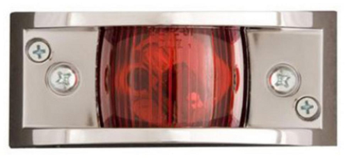 Optronics Inc - Optronics Inc Chrome Plated Marker/Clearance Lights - Red - MC81-RS