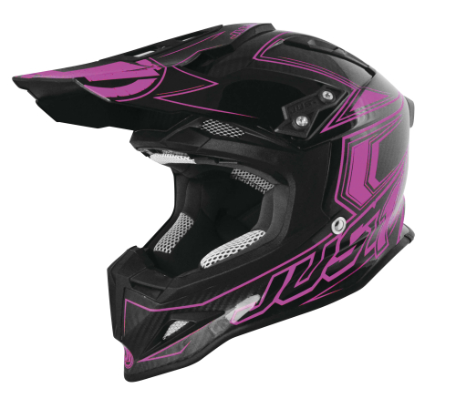 Just 1 - Just 1 J12 Carbon Fluo Helmet - J1V323PKFLS - Fluo Pink - Small