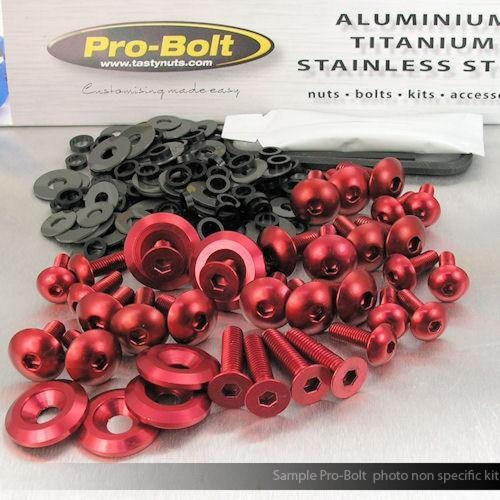 Pro Bolt - Pro Bolt Fairing Aluminum Bolt Kit - Red - FBM047R
