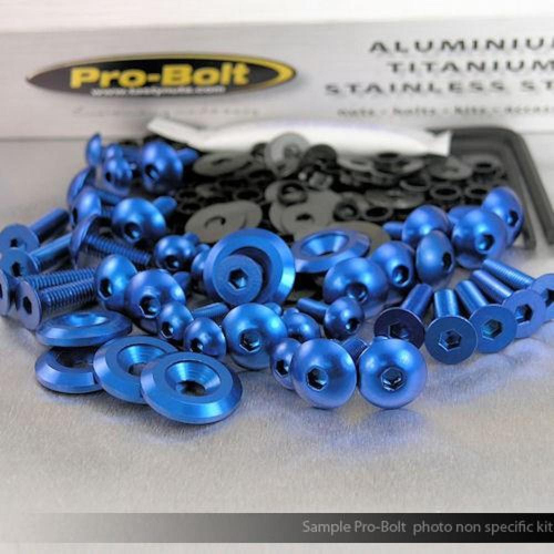 Pro Bolt - Pro Bolt Fairing Aluminum Bolt Kit - Blue - FBM047B