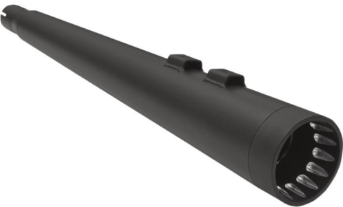 Bassani Manufacturing - Bassani Manufacturing 4in. DNT Megaphone Muffler with Acoustically Tuned Baffle - Black with Black End Cap - 1F57DNT6