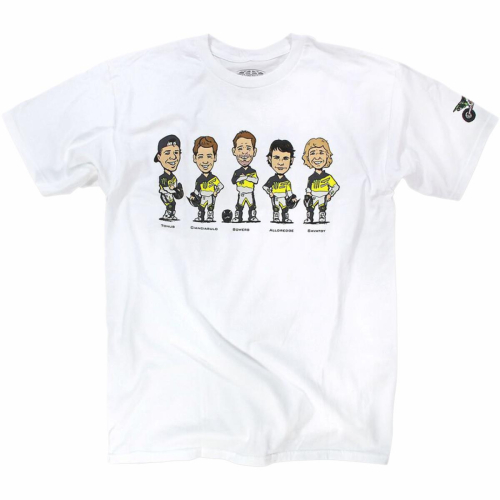 Pro Circuit - Pro Circuit Caricatures T-Shirt - 6414100010 - White - Small
