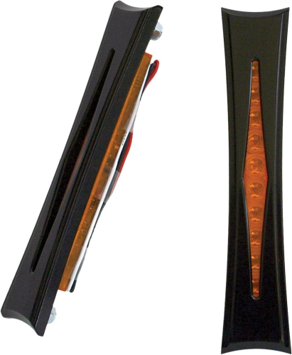 Accutronix - Accutronix Diamond LED Bag Lights - Black Anodized - Amber LEDs - BL02IB