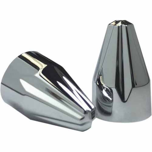 Ciro - Ciro 1/4in. Add-On Engine Bolt Cap Set - Fluted Spike - Chrome (10 pc.) - 70013