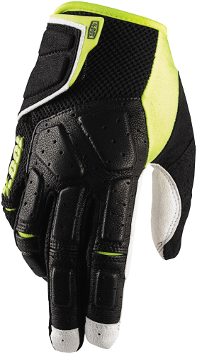 100% - 100% Simi Gloves - 10003-027-10 - Black/Neon Yellow - Small
