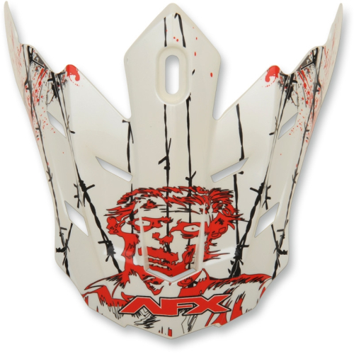 AFX - AFX Peak for FX-17/Y Helmets (2016 Models) - Zombie White - 01320929