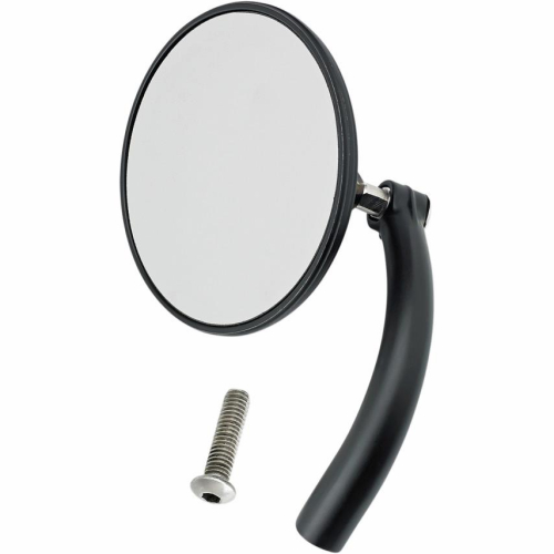 Biltwell Inc. - Biltwell Inc. Round Perch Mount Utility Mirror - Black - UMCIRHDBLK