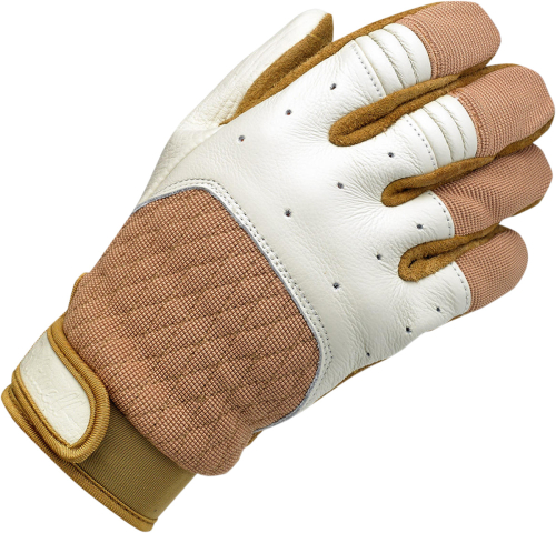 Biltwell Inc. - Biltwell Inc. Bantam Gloves - GBXXLWTTN - White/Tan - 2XL