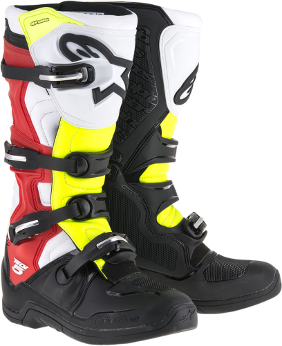 Alpinestars - Alpinestars Tech 5 Boots - 2015015123513 - Black/Red/Fluorescent Yellow - 13