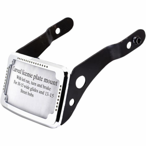 Cycle Visions - Cycle Visions Curved Slick Signal License Plate Frame and Mount - Chrome - CV4651